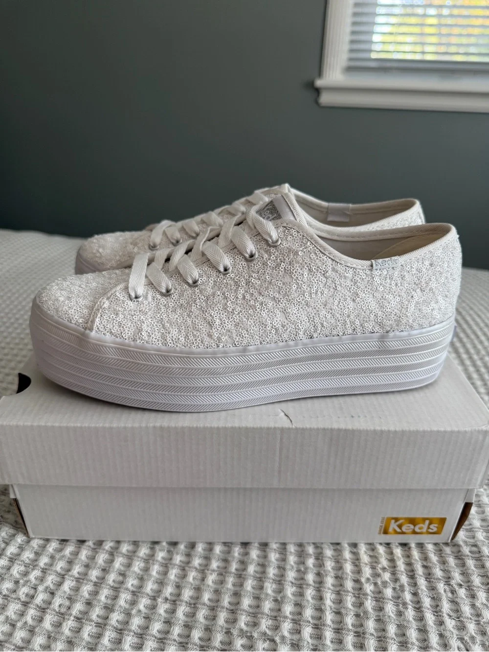 Keds Triple Up Sequins Platform Sneakers
